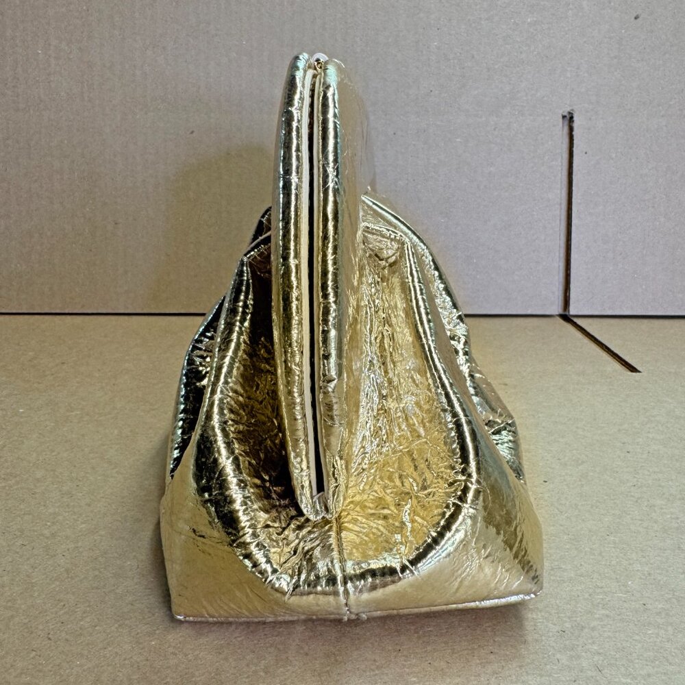 Themoire Tia Pinatex Fabric Clutch - Gold - Picture 5 of 9